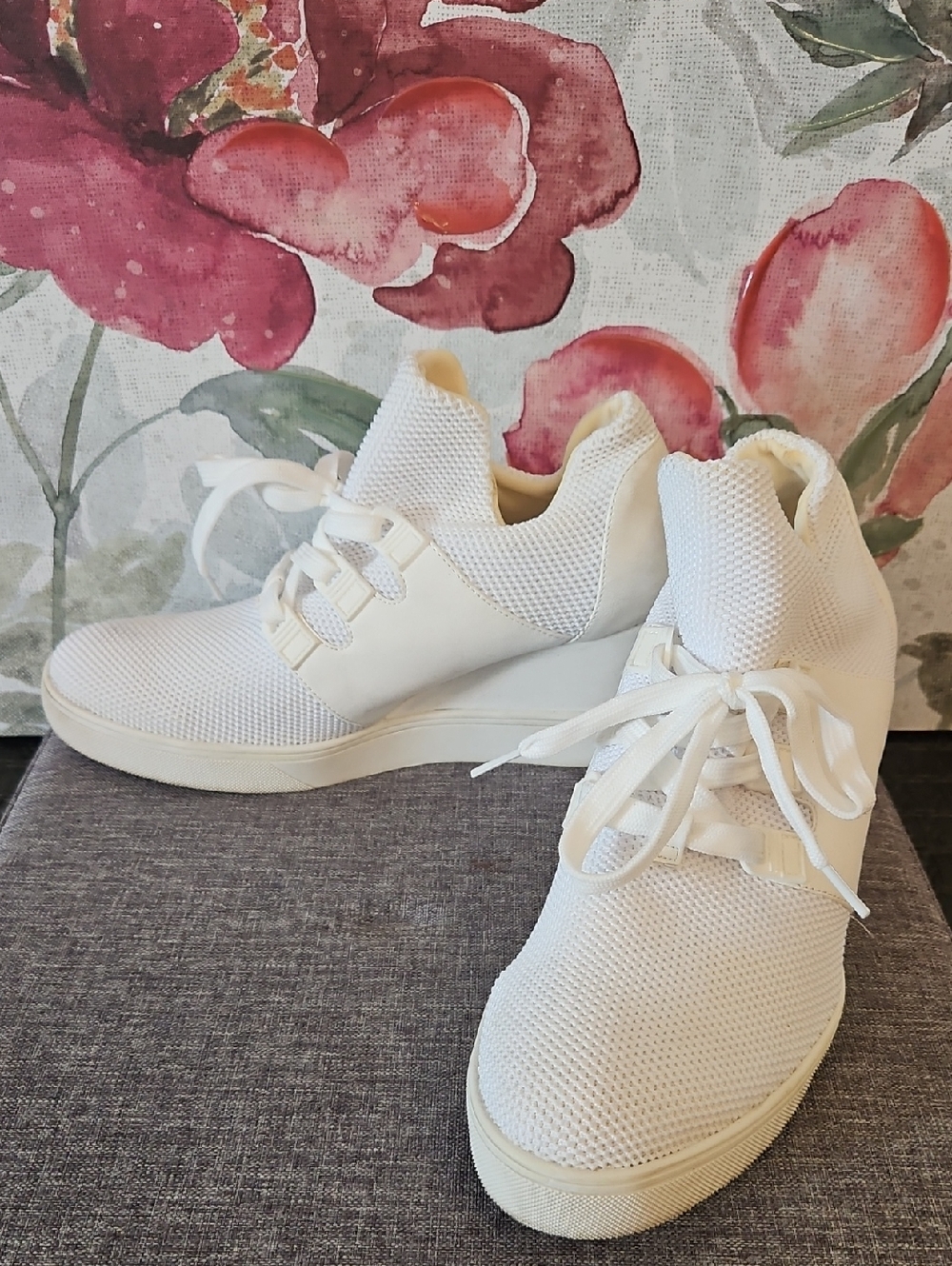 Maurices Cream Knit High-Top Sneakers